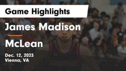 James Madison  vs McLean  Game Highlights - Dec. 12, 2023