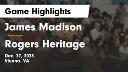 James Madison  vs Rogers Heritage  Game Highlights - Dec. 27, 2023