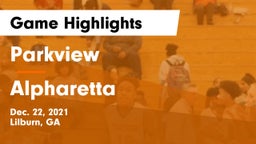 Parkview  vs Alpharetta  Game Highlights - Dec. 22, 2021