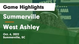 Summerville  vs West Ashley  Game Highlights - Oct. 6, 2022