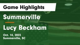 Summerville  vs Lucy Beckham Game Highlights - Oct. 14, 2023