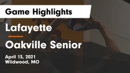 Lafayette  vs Oakville Senior  Game Highlights - April 13, 2021