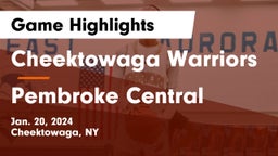 Cheektowaga Warriors vs Pembroke Central  Game Highlights - Jan. 20, 2024