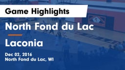 North Fond du Lac  vs Laconia  Game Highlights - Dec 02, 2016