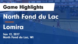 North Fond du Lac  vs Lomira  Game Highlights - Jan 12, 2017
