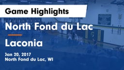 North Fond du Lac  vs Laconia  Game Highlights - Jan 20, 2017