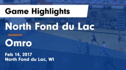 North Fond du Lac  vs Omro  Game Highlights - Feb 14, 2017