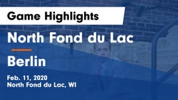 North Fond du Lac  vs Berlin  Game Highlights - Feb. 11, 2020