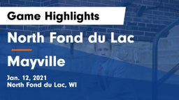North Fond du Lac  vs Mayville  Game Highlights - Jan. 12, 2021