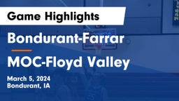 Bondurant-Farrar  vs MOC-Floyd Valley  Game Highlights - March 5, 2024