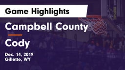 Campbell County  vs Cody  Game Highlights - Dec. 14, 2019