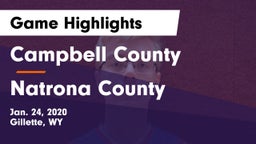 Campbell County  vs Natrona County  Game Highlights - Jan. 24, 2020