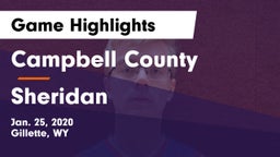 Campbell County  vs Sheridan  Game Highlights - Jan. 25, 2020