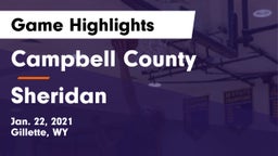 Campbell County  vs Sheridan  Game Highlights - Jan. 22, 2021