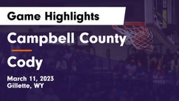 Campbell County  vs Cody  Game Highlights - March 11, 2023