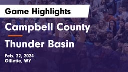 Campbell County  vs Thunder Basin  Game Highlights - Feb. 22, 2024