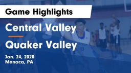 Central Valley  vs Quaker Valley  Game Highlights - Jan. 24, 2020