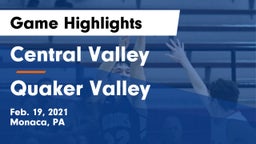 Central Valley  vs Quaker Valley  Game Highlights - Feb. 19, 2021