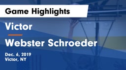 Victor  vs Webster Schroeder  Game Highlights - Dec. 6, 2019