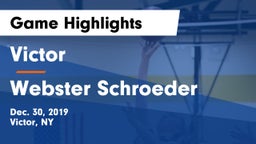 Victor  vs Webster Schroeder  Game Highlights - Dec. 30, 2019