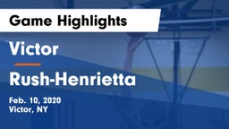 Victor  vs Rush-Henrietta  Game Highlights - Feb. 10, 2020