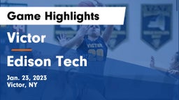 Victor  vs Edison Tech  Game Highlights - Jan. 23, 2023