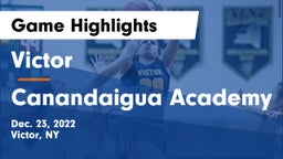 Victor  vs Canandaigua Academy  Game Highlights - Dec. 23, 2022