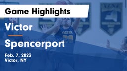 Victor  vs Spencerport  Game Highlights - Feb. 7, 2023