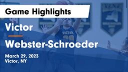 Victor  vs Webster-Schroeder  Game Highlights - March 29, 2023