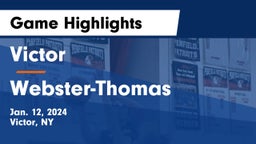 Victor  vs Webster-Thomas  Game Highlights - Jan. 12, 2024