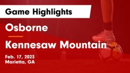 Osborne  vs Kennesaw Mountain  Game Highlights - Feb. 17, 2023