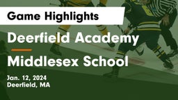 Deerfield Academy vs Middlesex School Game Highlights - Jan. 12, 2024