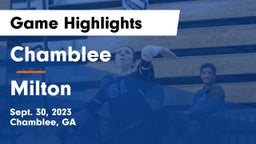 Chamblee  vs Milton  Game Highlights - Sept. 30, 2023