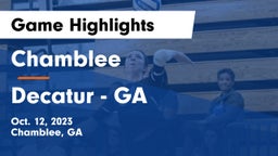 Chamblee  vs Decatur  - GA Game Highlights - Oct. 12, 2023