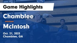 Chamblee  vs McIntosh  Game Highlights - Oct. 21, 2023