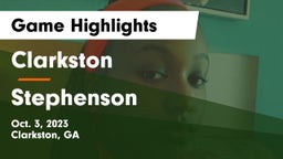 Clarkston  vs Stephenson  Game Highlights - Oct. 3, 2023