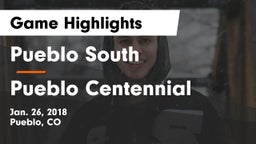 Pueblo South  vs Pueblo Centennial Game Highlights - Jan. 26, 2018