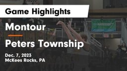 Montour  vs Peters Township  Game Highlights - Dec. 7, 2023