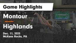 Montour  vs Highlands  Game Highlights - Dec. 11, 2023