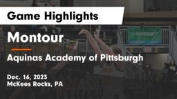 Montour  vs Aquinas Academy of Pittsburgh Game Highlights - Dec. 16, 2023