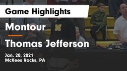 Montour  vs Thomas Jefferson  Game Highlights - Jan. 20, 2021