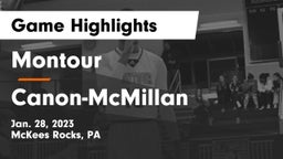 Montour  vs Canon-McMillan  Game Highlights - Jan. 28, 2023