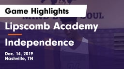 Lipscomb Academy vs Independence  Game Highlights - Dec. 14, 2019