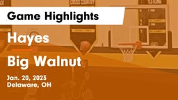 Hayes  vs Big Walnut Game Highlights - Jan. 20, 2023