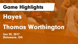Hayes  vs Thomas Worthington  Game Highlights - Jan 25, 2017