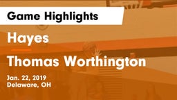 Hayes  vs Thomas Worthington  Game Highlights - Jan. 22, 2019