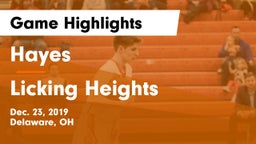 Hayes  vs Licking Heights  Game Highlights - Dec. 23, 2019