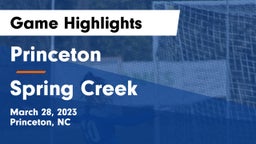 Princeton  vs Spring Creek Game Highlights - March 28, 2023