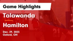 Talawanda  vs Hamilton  Game Highlights - Dec. 29, 2023