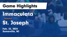 Immaculata  vs St. Joseph  Game Highlights - Feb. 23, 2024